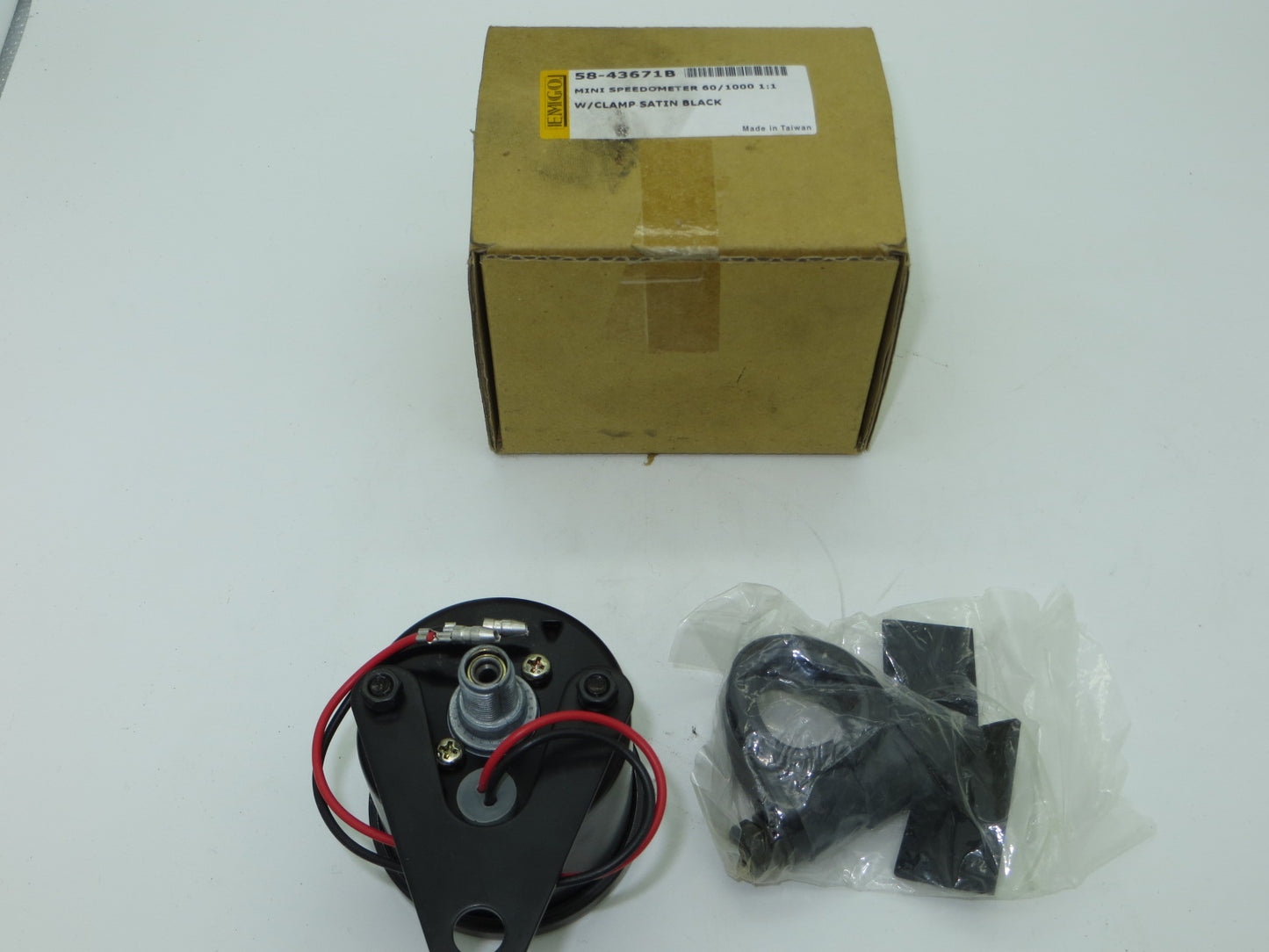 NEW Emgo Mini Speedometer Gauge Satin Black 1:1