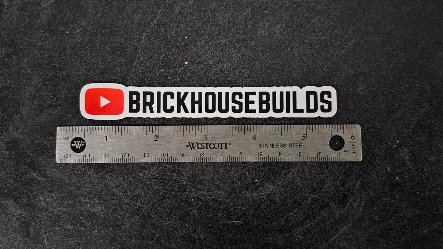Brick House Builds YouTube Sticker