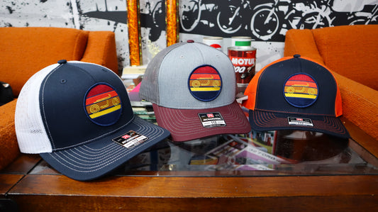 Sunset Patch Mesh Snapback Hat 3 Color Options