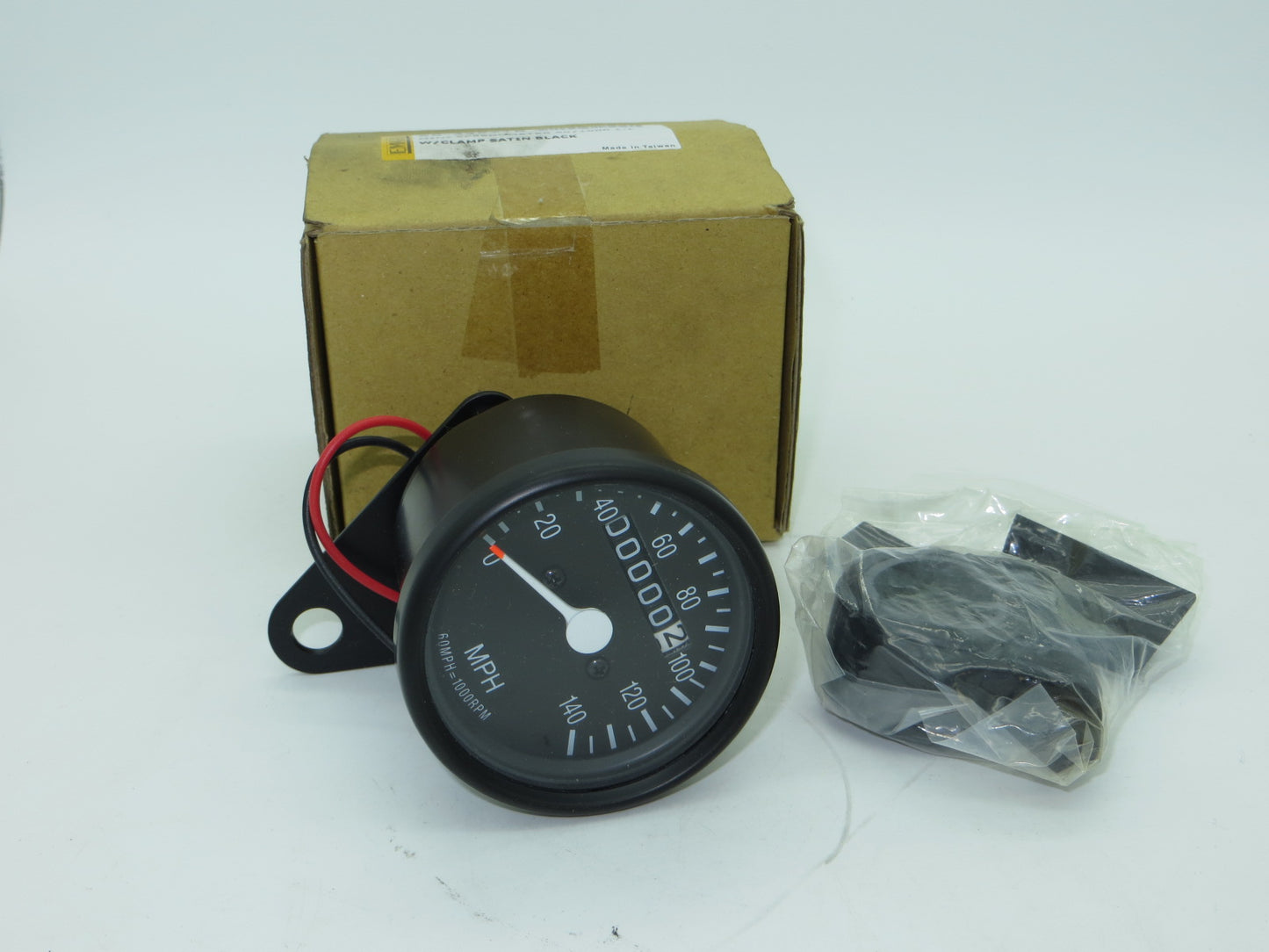NEW Emgo Mini Speedometer Gauge Satin Black 1:1