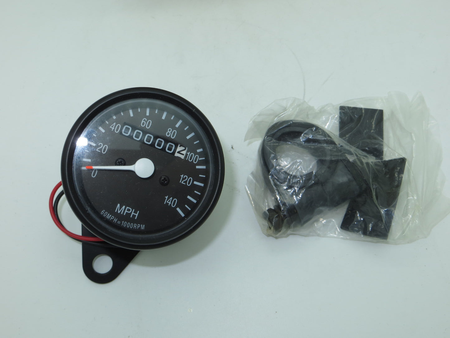 NEW Emgo Mini Speedometer Gauge Satin Black 1:1